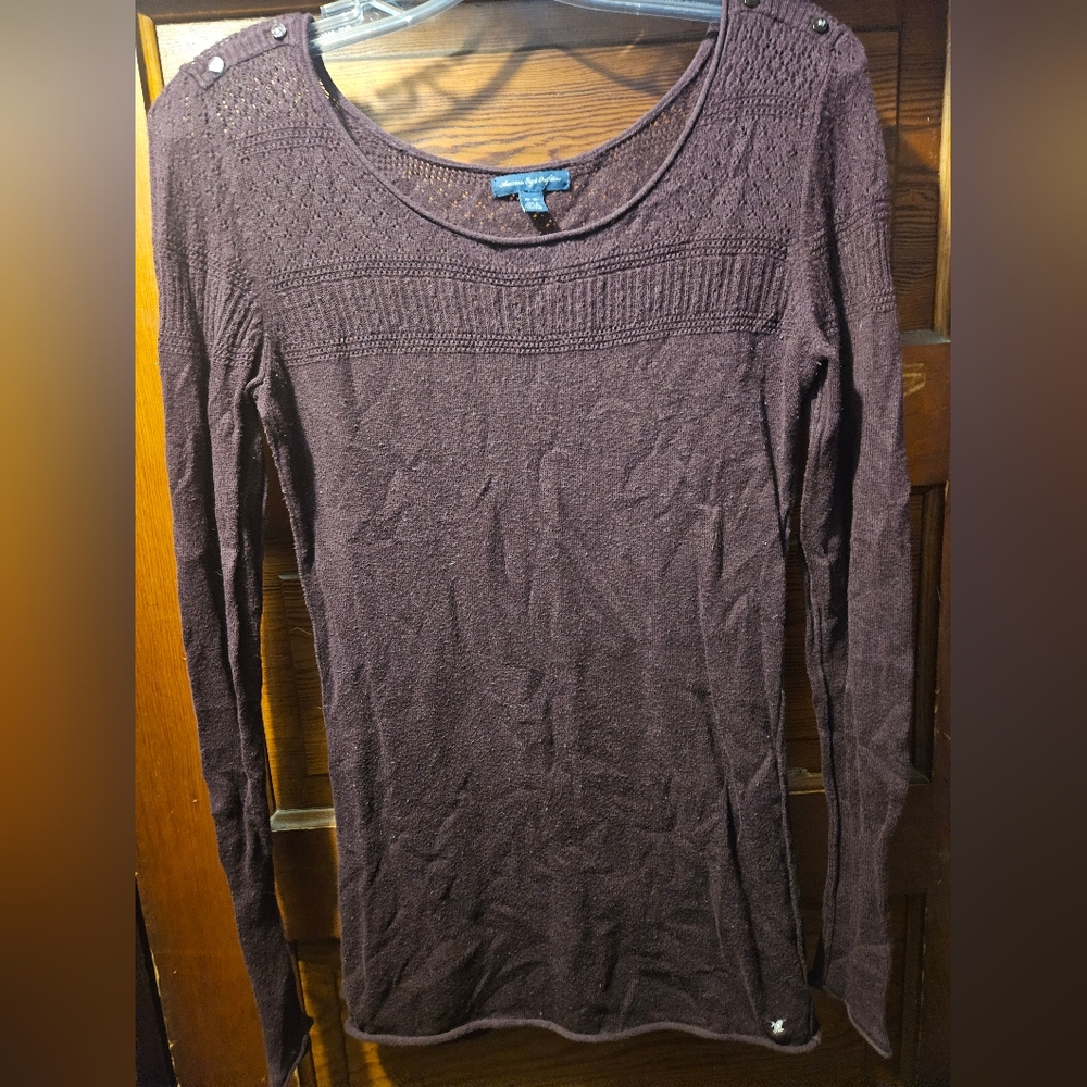 Y2K Anerican Eagle Dark Purple/Maroon Light Sweater Bella Swan Elena Gilbert